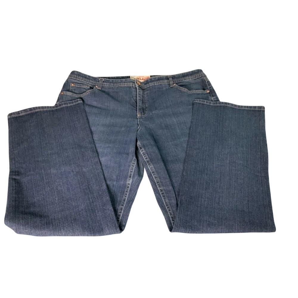 Woman Size 18 Average Stretch Straight Classic MidRise Denim Jeans Faded Glory